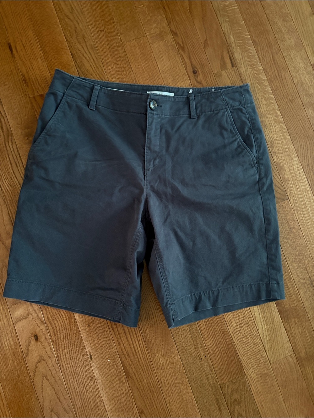 LOFT Gray Bermuda Shorts with Front Pockets